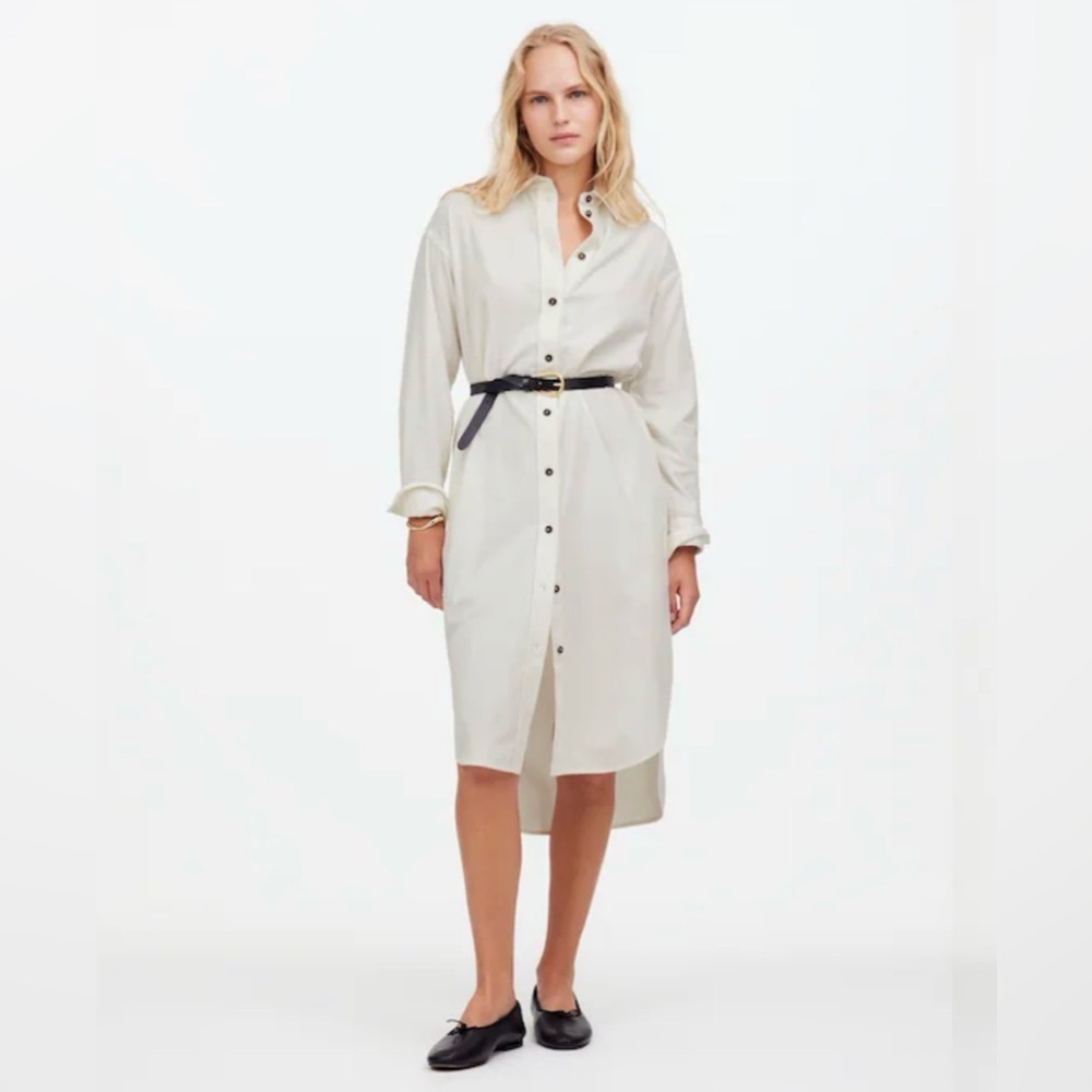 Madewell Corduroy Long-Sleeve Midi‎ Shirtdress, Size L